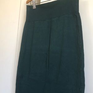 Classic Vintage American Apparel Pencil Skirt Stretch Tube Skirt Dark Green